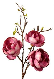Tmavě růžová umělá rostlina magnolie – 106 cm