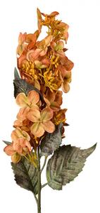Oranžová umělá rostlina hortenzie – 71 cm