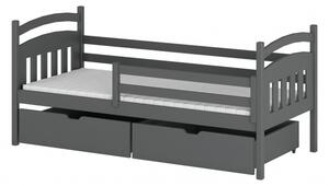 Dětská postel se šuplíky GRETA - 70x160, grafit