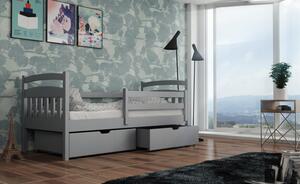 Dětská postel se šuplíky GRETA - 70x160, šedá