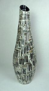 Váza EXOTIC hnědá tmavá, keramika, ruční práce, 80 cm