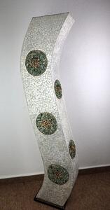 Stojací lampa SIRIUS , bílá perleť, ruční práce, 150 cm