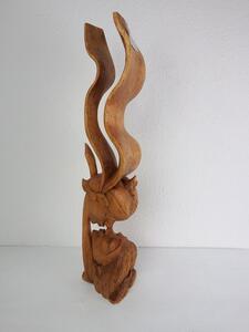 Socha BOZK, ruční práce, exotické dřevo