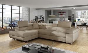 FALCO Rohová sedací souprava Lido levá světlá káva