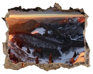 Nálepka fototapeta 3D výhled Zima v horách nd-k-80261323
