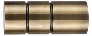 Dekodum Koncovky garnýží Cylinder starožitné zlato 25 mm - 2 ks