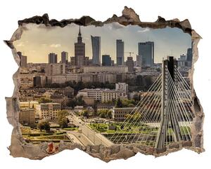 Fototapeta díra na zeď 3D Varšava Polsko nd-k-80613896