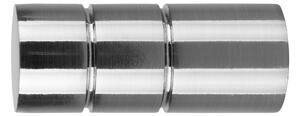Dekodum Koncovky garnýží Cylinder ocelový efekt 25 mm - 2 ks