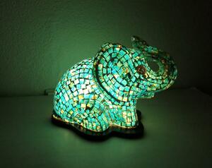 Dětská noční lampa Slůně, ruční práce, mozaika