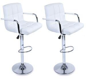 Aga 2x Barová židle s područkami MR2010 Bílá