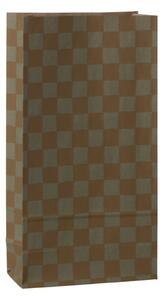 Papírový sáček Checker Mint/Ocher 30,5 cm – set 5 ks