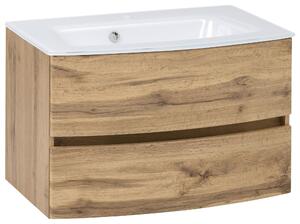 SKŘÍŇKA S UMYVADLEM, barvy dubu, barvy dubu, 80 cm Held - Koupelnové série, Online Only
