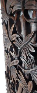 Závěsná dekorace BAMBOO hnědý, exotické dřevo, ruční práce 100 cm