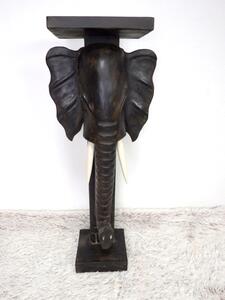 Stojan / stolek černý - ELEPHANT, ruční práce, exotické dřevo