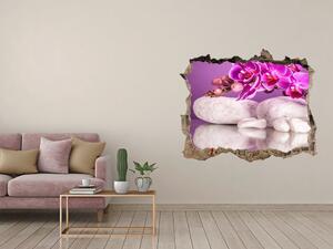 Samolepící díra nálepka Růžová orchidej nd-k-82457632