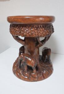 Odkladací stolek BUSUANGA, exotické dřevo, ruční práce, Thajsko