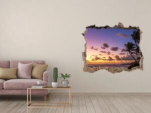 Nálepka fototapeta 3D výhled Západ slunce na pláži nd-k-82653610