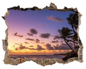 Nálepka fototapeta 3D výhled Západ slunce na pláži nd-k-82653610