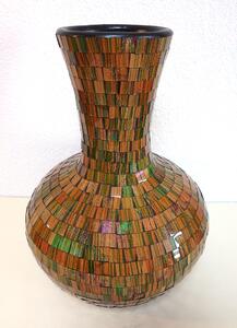 Váza TAO khaki , ruční práce, 45 cm