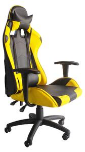 Aga Herní židle MR2090 Černo - Žlutá
