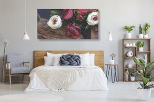 Obraz květinové vinobraní - 100x50 cm