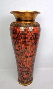 Váza RONA oranžová, podlahová, 80 cm, keramika, ruční práce