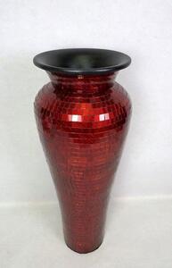 Váza DIVA červená vínová, 80 cm, ruční práce