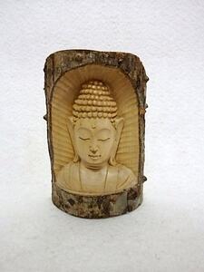 Soška Buddhy, 20 cm, exotické dřevo, ruční práce