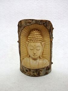 Soška Buddhy, 20 cm, exotické dřevo, ruční práce