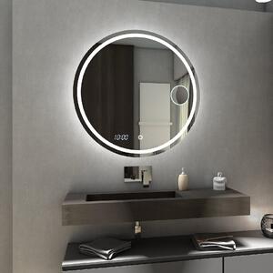 LONDYN zrcadlo s LED osvětlením 120 diod na metr Barva podsvícení zrcadla: teplá, Průměr (cm): 50