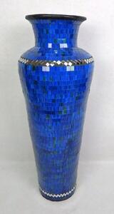 Váza DIVA modrá, podlahová, 80 cm, keramika, ruční práce