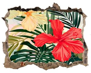 3D díra nálepka Hawajské květiny nd-k-84089036