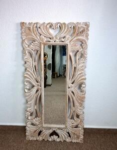 Zrcadlo SIRENE hnědá natural, 120x60 cm,exotické dřevo, ruční práce