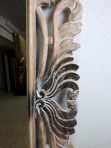 Zrcadlo SIRENE hnedá mix, 120x60 cm, exotické dřevo, ruční práce