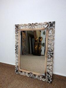 Zrcadlo LUGAR hnědá mix, exotické dřevo, ruční práce, , 80x60 cm