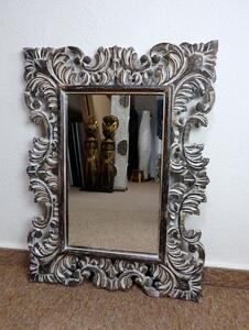Zrcadlo SECRET, hnědá tmavá, 80x60cm, exotické dřevo, ruční práce