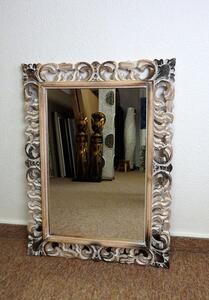 Zrcadlo LUGAR hnědá mix, exotické dřevo, ruční práce, , 80x60 cm