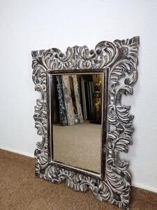 Zrcadlo SECRET, hnědá tmavá, 80x60cm, exotické dřevo, ruční práce