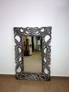 Zrcadlo WAJAN hnedé tmavé, 120x60 cm, exotické dřevo, ruční práce
