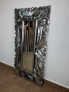 Zrcadlo SIRENE stříbrné, 120x60 cm, exotické dřevo, ruční práce