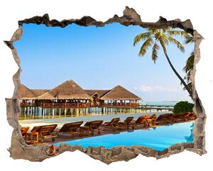 Nálepka fototapeta 3D Bazén na Maledivách nd-k-84412154
