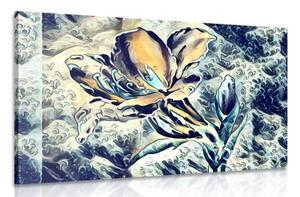 Obraz abstraktní umělecký květ - 60x40 cm