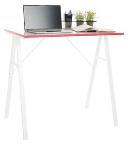 TEMPO Počítačový stůl, bílá / červená, RALDO