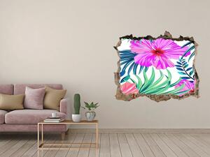 3D díra na zeď Hawajské květiny nd-k-85241355