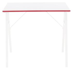Počítačový stůl, bílá / červená, RALDO