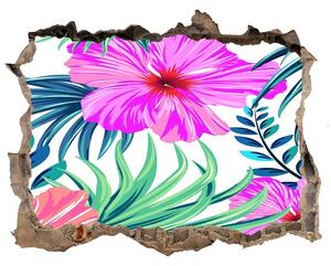 3D díra na zeď Hawajské květiny nd-k-85241355