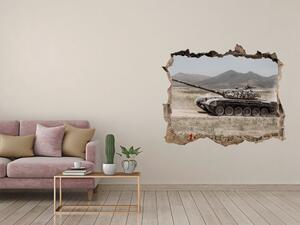 Fototapeta díra na zeď Tank na poušti nd-k-85502732