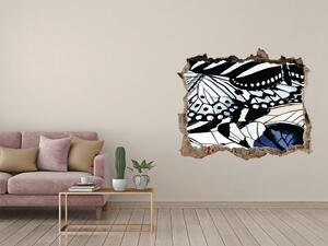Díra 3D foto tapeta nálepka Motýli a květiny nd-k-85755564