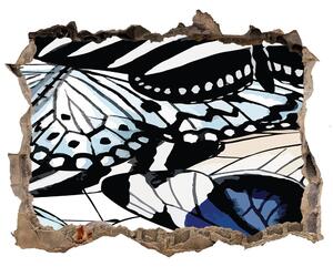 Díra 3D foto tapeta nálepka Motýli a květiny nd-k-85755564