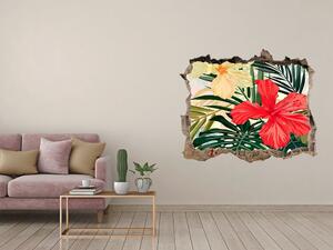 3D díra na zeď Hawajské květiny nd-k-85640052
